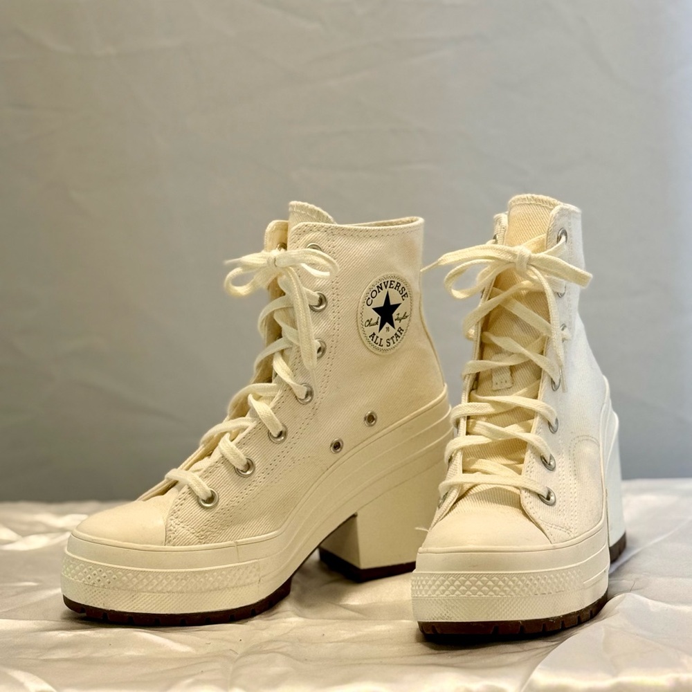 Converse Women's Off-White Platform Sneakers